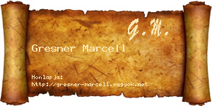 Gresner Marcell névjegykártya